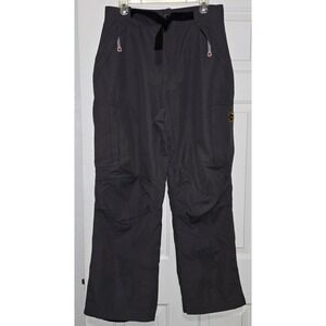 Kemper Cargo Snow Pants Men's L Black Belted Skiing Outdoors